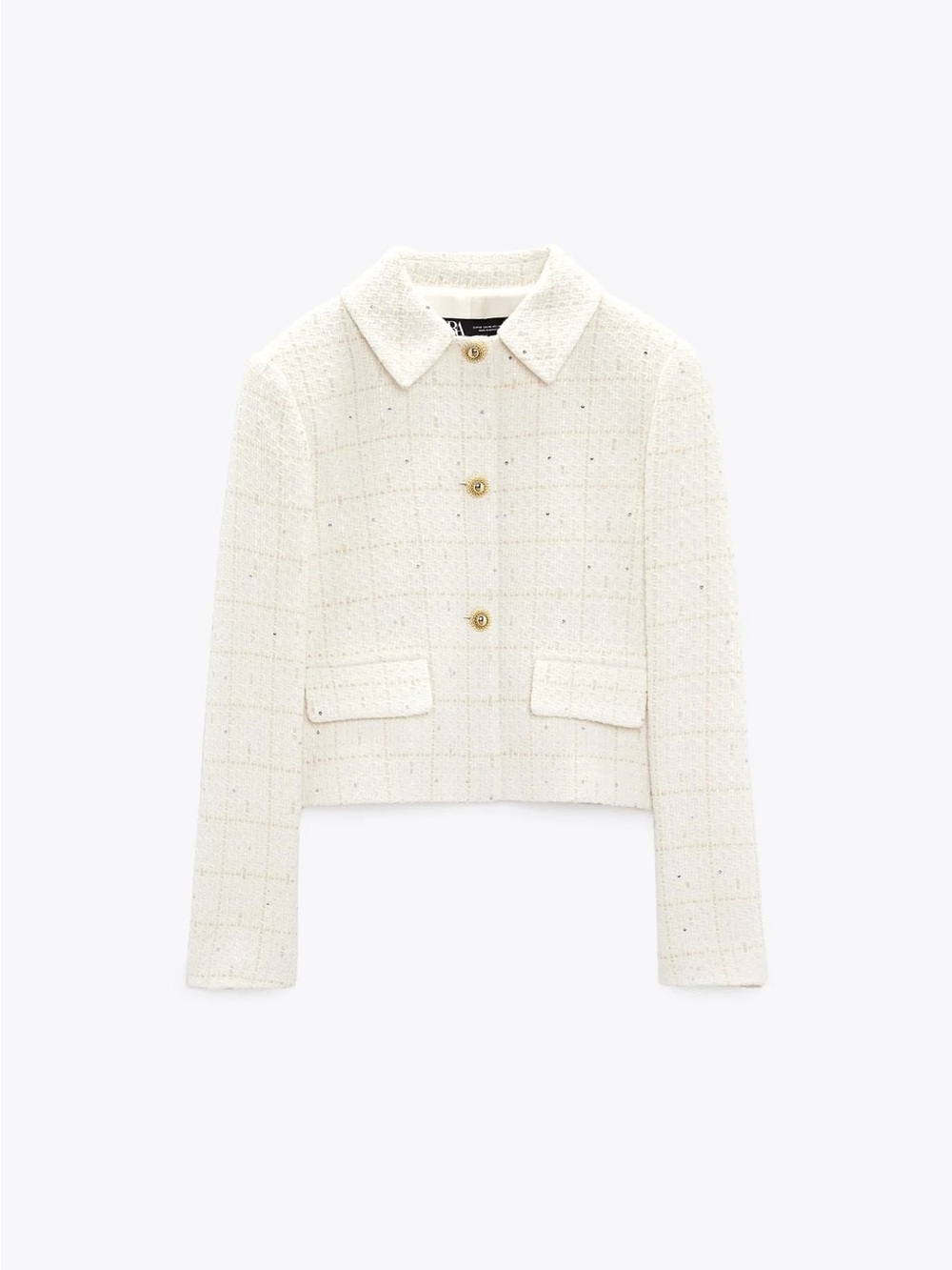 Zara Textured Plaid Blazer